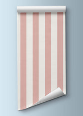 Papel de Parede Infantil - Listrado Largo Regular Rosa Doçura